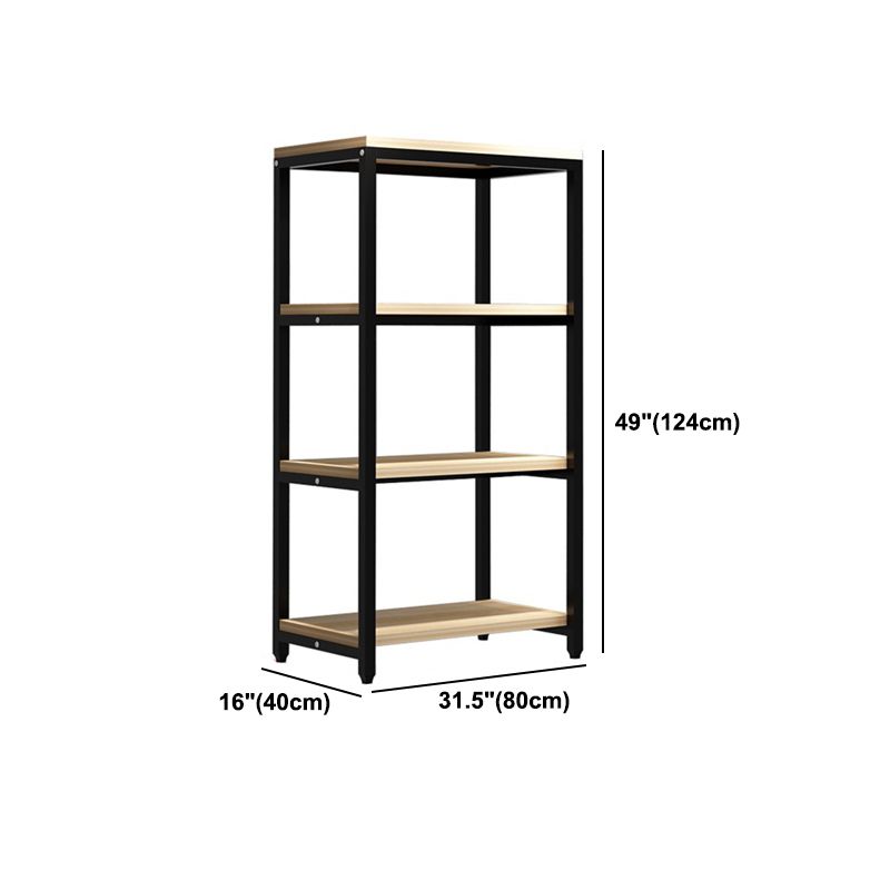 Metal Etagere Bookcase Industrial Open Back Book Shelf with Shelves for Office and Home Clearhalo 'Bookcases' 'Furniture' 'furniture_bookcases' 'kitchen' 'kitchen_bookcases' 'Living Room Furniture' 'Office Furniture' 1200x1200_73664a02-626f-4814-9736-f3c2b9b840d5