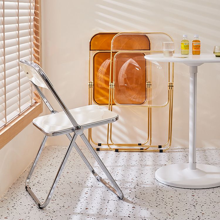 Single Foldable Armless Dining Chairs Open Back Dining Side Chair with Metal Legs Clearhalo ' kitchen&dining_furn' 'Dining Chairs' 'Dining Tables & Seating' 'dining_chair' 'furn' 'furn_dining_chair' 'Furniture' 'furniture_dining_chair' 'Kitchen & Dining Furniture' 'kitchen' 1200x1200_73667b01-3f4b-4b32-b253-ddf3d0a87fde