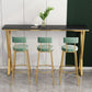 Glam Style Bar Table Rectangle Stone Bar Dining Table for Home Clearhalo 'Bar Furniture' 'Bar Tables' 'bar_tables' 'furn' 'furn_bar_tables' 'Furniture' 'Kitchen & Dining Furniture' 1200x1200_736758fb-b1c5-40c2-8c6e-2a0c280553ba