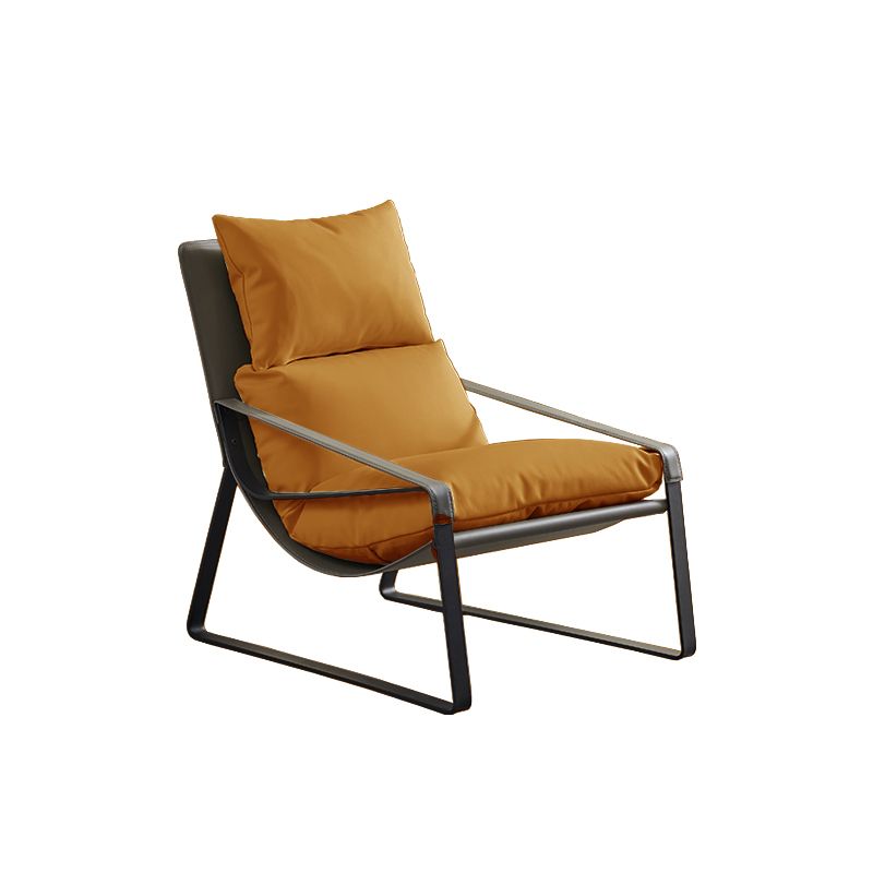 Modern 35.43" Wide Sewn Pillow Back Sponge Metal Frame Arm Chair Clearhalo 'Accent Chairs' 'accent_chairs' 'Chairs & Seating' 'furn' 'furn_accent_chairs' 'Furniture' 'Living Room Furniture' 1200x1200_7367b1dc-5028-4b43-9a6f-c02e026ecea0