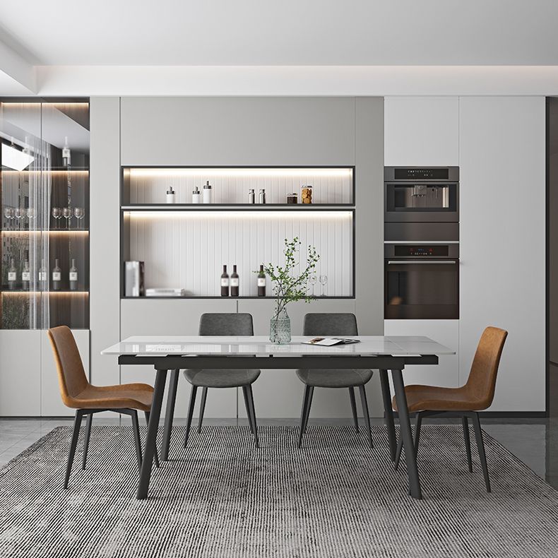 Contemporary 1/4/5/7 Pieces Dining Set Rectangle Dining Table Set with 4 Legs Clearhalo 'Dining Room Sets' 'Dining Tables & Seating' 'dining_room_set' 'furn' 'furn_dining_room_set' 'Furniture' 'furniture_dining_room_set' 'Kitchen & Dining Furniture' 'kitchen&dining_furn' 'kitchen' 1200x1200_7368c54d-f2f9-449b-aa79-daaaabff8b60