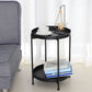 Round Shape Sofa Side Accent Table Tray Top Modernistic Bedroom End Table
