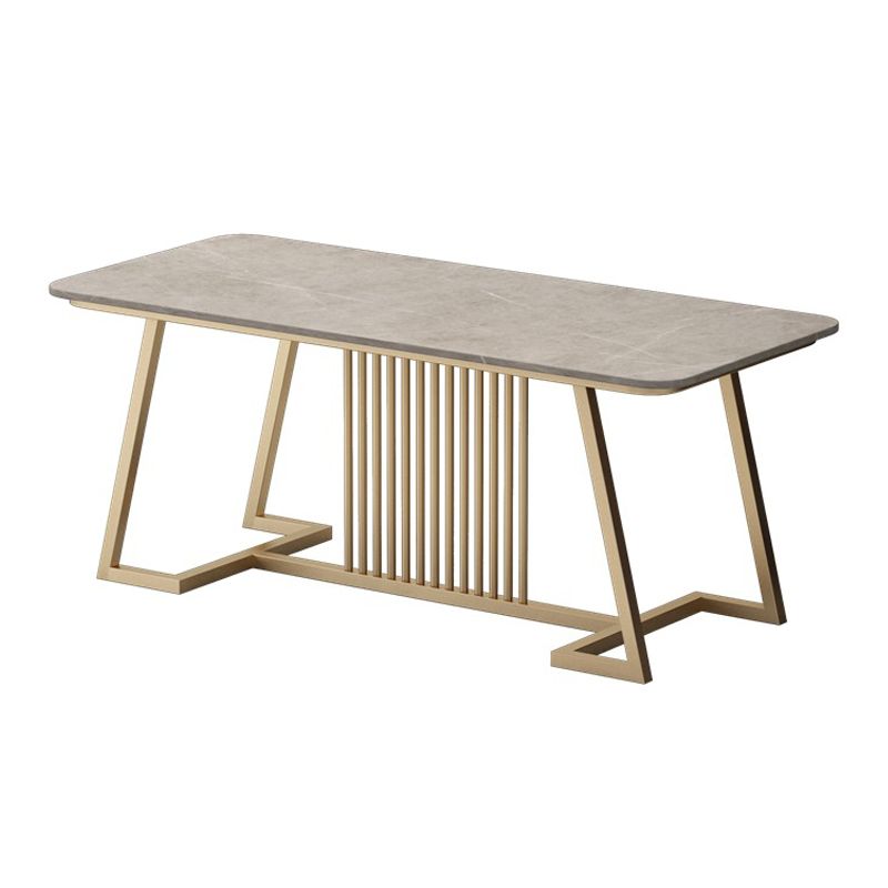 Scrivania per ufficio glam da 29,52 pollici rettangolare con gambe metalliche