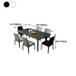Rectangle Dining Table Sintered Stone Dining Table with 4 Legs