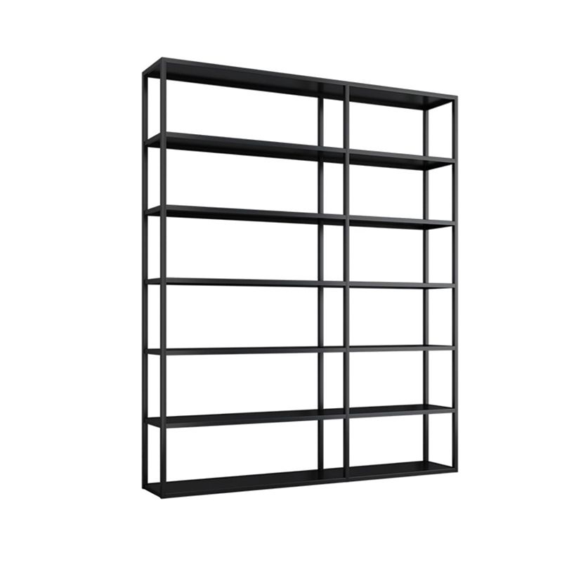 Hedendaagse metalen boekenkast open terug Black Etagere boekenplank