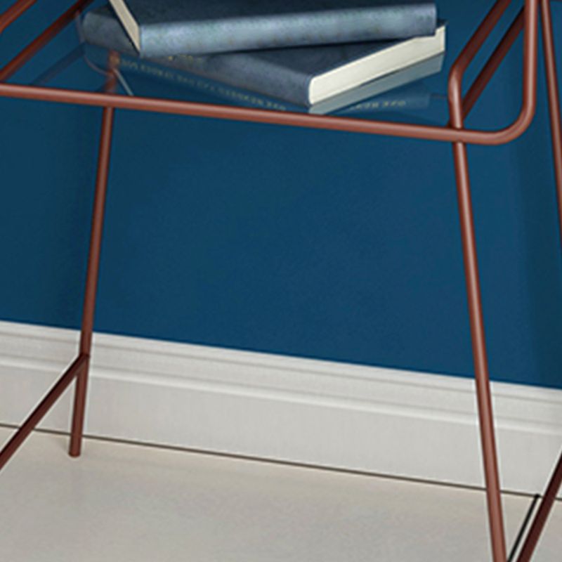 Glam 21 Zoll H -Bett Nachttisch Gla Top Open Storage Night Tisch mit Beinen