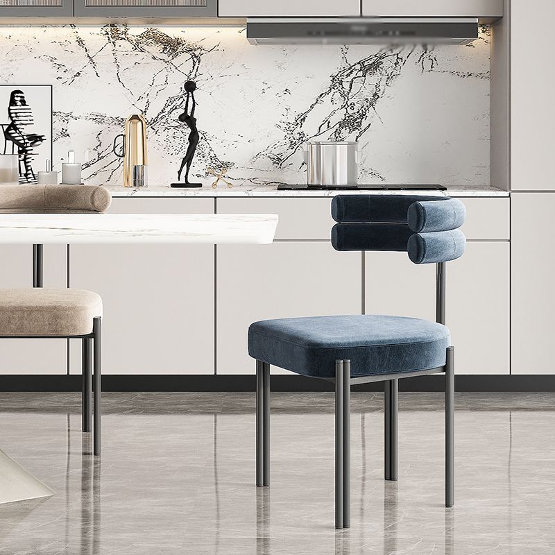 Contemporary Style Metal Dining Chairs Armless Dining Chairs for Kitchen Clearhalo ' kitchen&dining_furn' 'Dining Chairs' 'Dining Tables & Seating' 'dining_chair' 'furn' 'furn_dining_chair' 'Furniture' 'furniture_dining_chair' 'Kitchen & Dining Furniture' 'kitchen' 1200x1200_736eb83e-3d4a-4802-835a-8783de2e985d