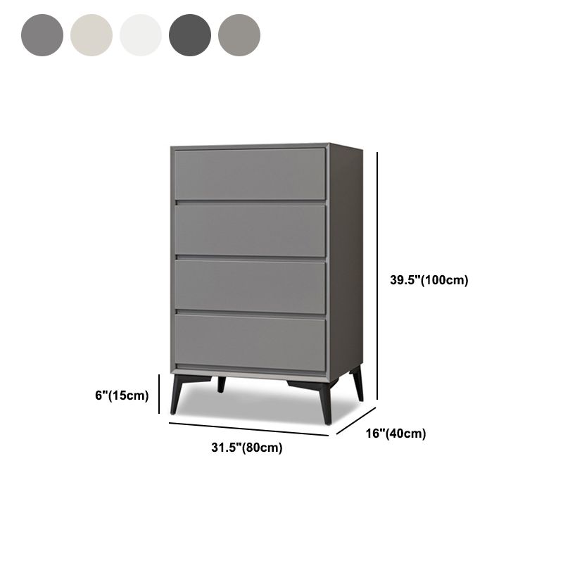 Modern Accent Chest with Drawers and 4 Bracket  Black Legs 15.7" W