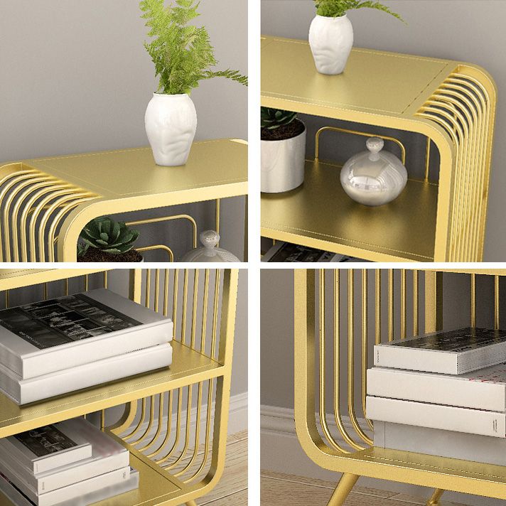 Gold Scandinavian Iron Standard Bookshelf Closed Back Vertical Bookshelf for Bedroom Clearhalo 'Bookcases' 'furn' 'furn_bookcases' 'Furniture' 'furniture_bookcases' 'kitchen' 'kitchen_bookcases' 'Living Room Furniture' 'Office Furniture' 1200x1200_736f75c1-6e3a-40ab-b35f-b30b642e0697