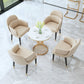 Glam Fintered Stone Dining Set Round 1/2/3/4/5 Pièces Pièces Ensemble pour une utilisation à domicile