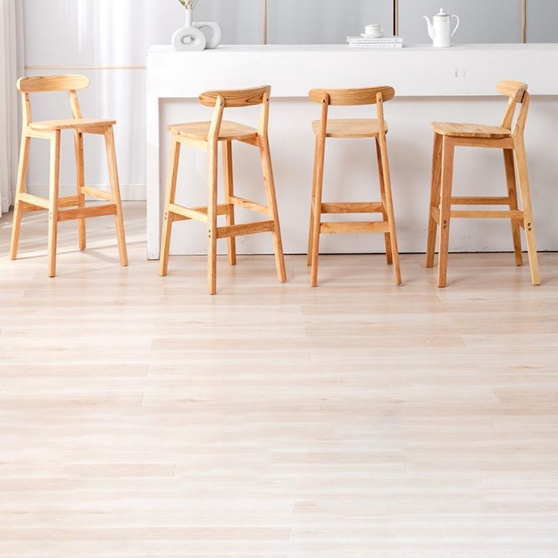 Solid Wood Low Back Bar Stool Modern Indoor Bar Chair with Footrest