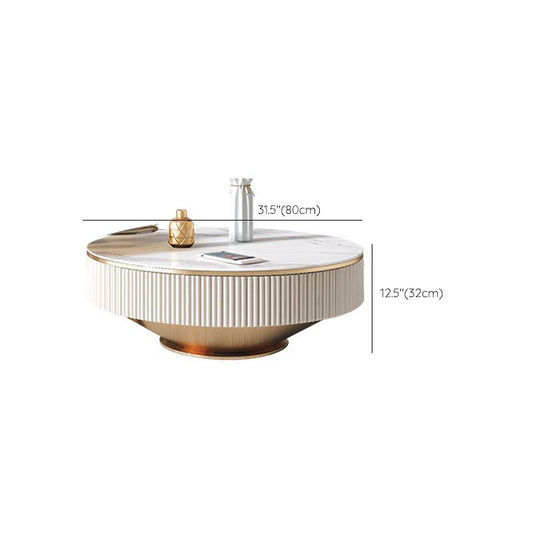 No Distressing Coffee Table Slate Pedestal Glam Coffee Table