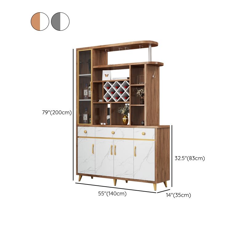 Modern 78.74" H Cabinet with Door Wooden Accent Cabinet with Drawer Clearhalo 'Cabinets & Chests' 'cabinets_chests' 'furn' 'furn_cabinets_chests' 'Furniture' 'Living Room Furniture' 1200x1200_737219fe-26ee-4caa-9b37-cda0a6546559