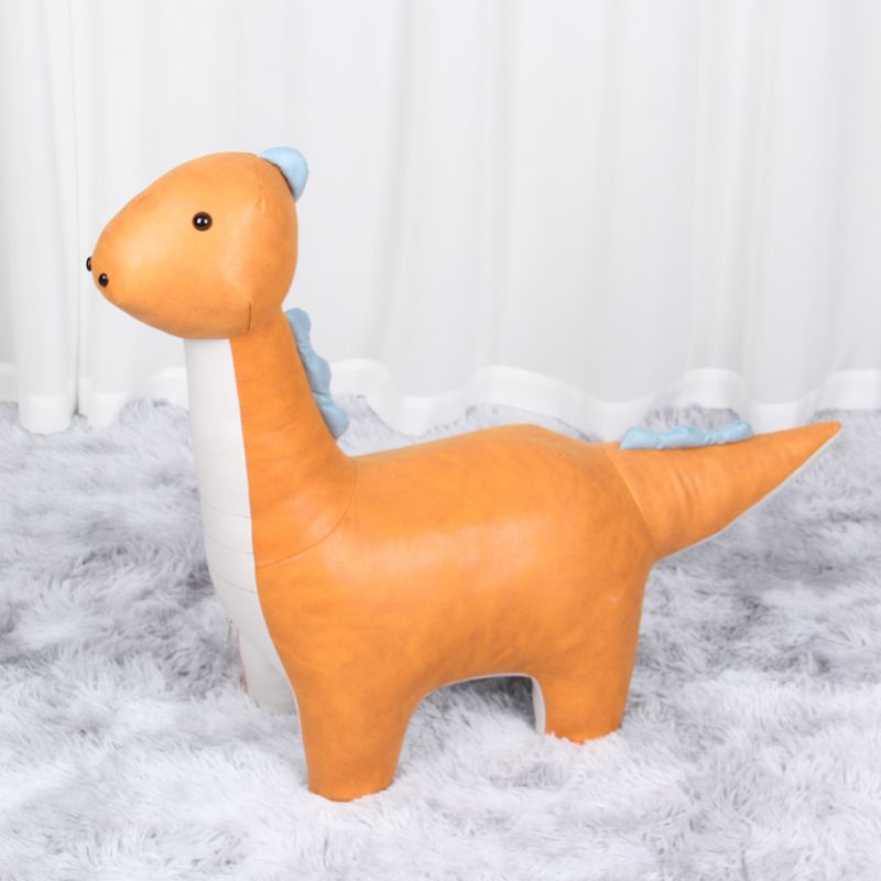 Modern Velvet Pouf Chair Contrast Color Dinosaurs Shape Water Resistant Chair Ottoman Clearhalo 'furn' 'furn_ottomans_poufs' 'Furniture' 'Living Room Furniture' 'Ottomans & Poufs' 'ottomans_poufs' 1200x1200_7372931a-db14-4f8c-9a32-8414ad50c890