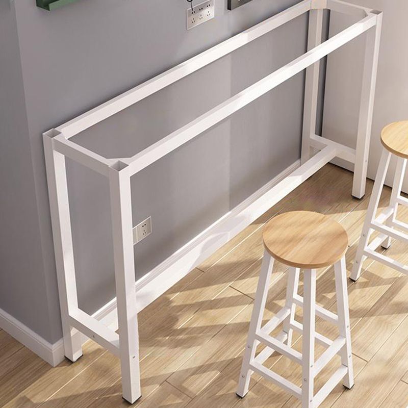 Contemporary Manufactured Wood Bar Table with Metal Base for Home Clearhalo 'Bar Furniture' 'Bar Tables' 'bar_tables' 'furn' 'furn_bar_tables' 'Furniture' 'Kitchen & Dining Furniture' 1200x1200_737293c8-e301-4024-875c-03bba97d6f30