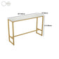 Stone Bar Dining Table Glam Style Rectangle Bar Table with Trestle for Milk Tea Shop