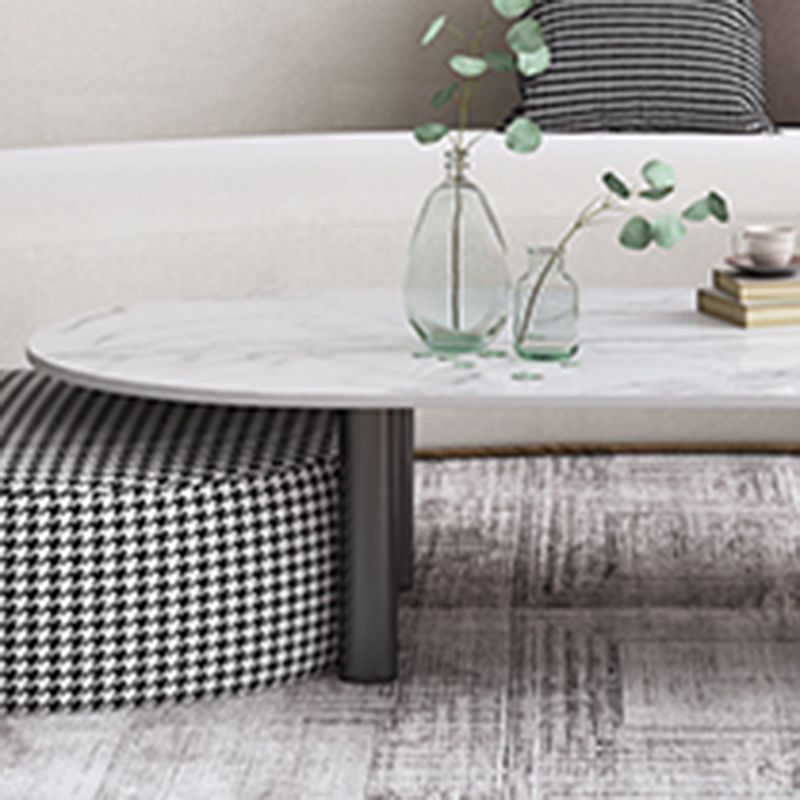 Glam 3 Legs Cocktail Table Oval Coffee Cocktail Table for Living Room Clearhalo 'Coffee & Accent Tables' 'Coffee Tables' 'coffee_tables' 'furn' 'furn_coffee_tables' 'Furniture' 'Living Room Furniture' 1200x1200_7373b617-6b90-4444-8efa-ccc264713e8b