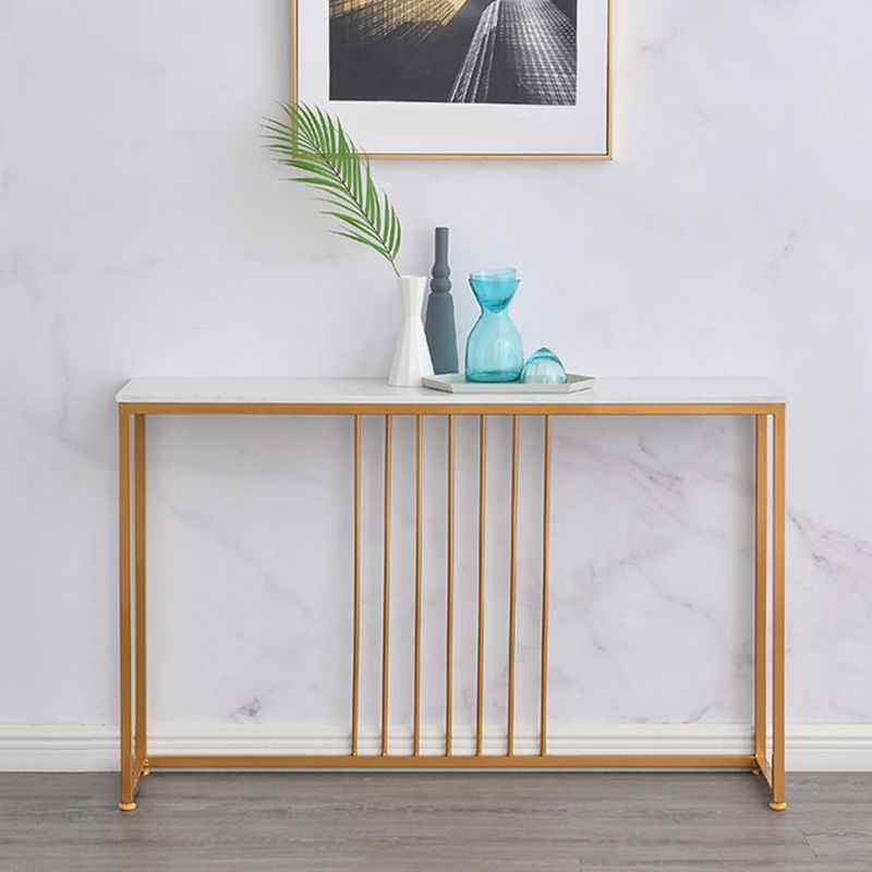 Glam Console Accent Table Antieke afwerking Bafe -consoletafel in marmer