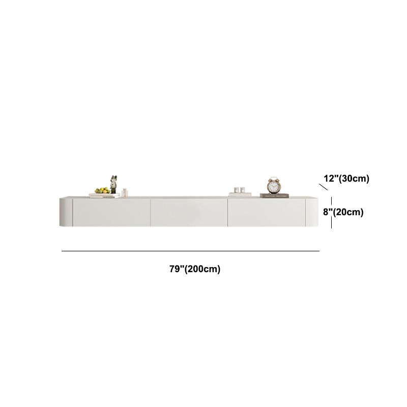 コンテンポラリーテレビスタンドの壁に取り付けられたテレビメディアコンソールとキャビネット