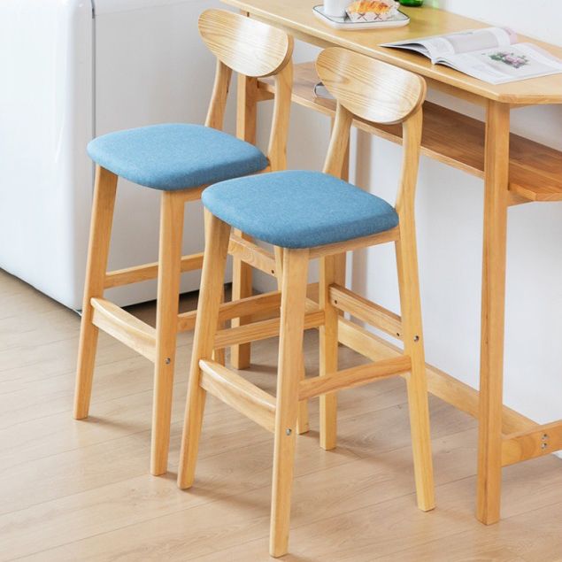 Scandinavian Footrest Solid Wood Bar Stool Low Back Home Stool Clearhalo 'Bar Furniture' 'Bar Stools' 'bar_stools' 'furn' 'furn_bar_stools' 'Furniture' 'furniture_bar_stools' 'Kitchen & Dining Furniture' 1200x1200_7378a107-20d0-4693-b244-1b8394702b6e