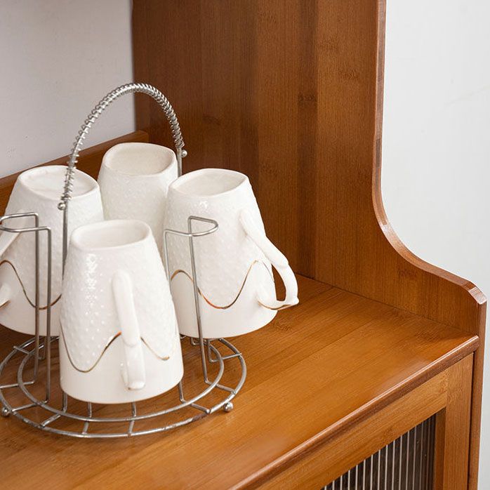 Server per pranzo acrilico contemporaneo server di bambù marrone per cucina