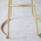 Glam Metal Bar and Counter Stool Low Back Stool with Gold Sled Base Clearhalo 'Bar Furniture' 'Bar Stools' 'bar_stools' 'furn' 'furn_bar_stools' 'Furniture' 'furniture_bar_stools' 'Kitchen & Dining Furniture' 1200x1200_737951b1-cc56-48e7-841f-05817e925efa