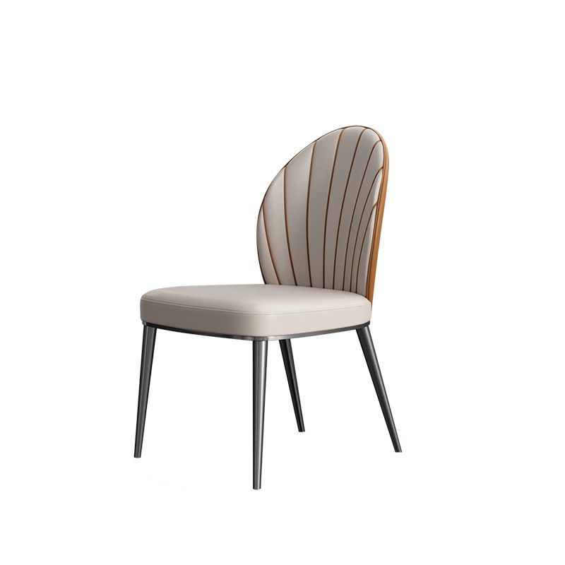 グラムダイニングルームパーソンズ椅子布張りの椅子付き金属製の脚