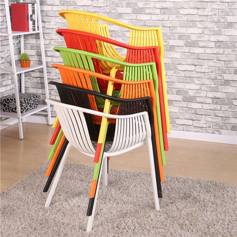 Contemporary Style Stackable Chair Dining Plastic Arm Chair for Kitchen Clearhalo 'Dining Chairs' 'Dining Tables & Seating' 'dining_chair' 'furn' 'furn_dining_chair' 'Furniture' 'furniture_dining_chair' 'Kitchen & Dining Furniture' 1200x1200_737b7a01-e9c9-4602-8a46-27196a9be276