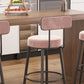 Modern Backrest Armless Counter Stool Iron Cafe Bar Stool with Cushion and Pedal Clearhalo 'Bar Furniture' 'Bar Stools' 'bar_stools' 'furn' 'furn_bar_stools' 'Furniture' 'furniture_bar_stools' 'Kitchen & Dining Furniture' 1200x1200_737bcef8-10be-427e-a964-c2321807e181