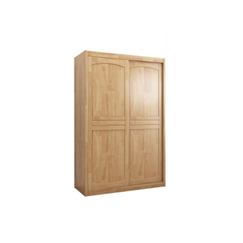 Traditional Sliding Wardrobe Cabinet Rubberwood Wardrobe Armoire Clearhalo 'Armoires & Wardrobes' 'armoires_wardrobes' 'Bedroom Furniture' 'furn' 'furn_armoires_wardrobes' 'Furniture' 1200x1200_737c5051-6607-49bb-8da6-9dcdd99156fd