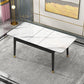 Rectangle 4 Legs Home Furniture Stone Dining Room Collection with Drop Leaf Clearhalo ' dining_table' 'Dining Tables & Seating' 'Dining Tables' 'furn' 'furn_dining_table' 'Furniture' 'furniture_dining_table' 'Kitchen & Dining Furniture' 'kitchen&dining_furn' 'kitchen' 'kitchen_dining_table' 1200x1200_737dc38c-9177-4fb8-bad7-4a566e151ebb
