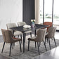 Industrial Wingback Arm Dining Chairs for Home Leather Dining Side Chair
