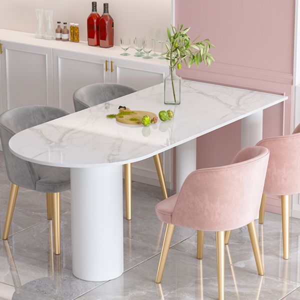 Metal Contemporary Free Form Dining Table Sintered Stone Table for Kitchen Clearhalo ' dining_table' 'Dining Tables & Seating' 'Dining Tables' 'furn' 'furn_dining_table' 'Furniture' 'furniture_dining_table' 'Kitchen & Dining Furniture' 'kitchen&dining_furn' 'kitchen' 'kitchen_dining_table' 1200x1200_73806702-79d7-40fa-8091-5f13c954892c