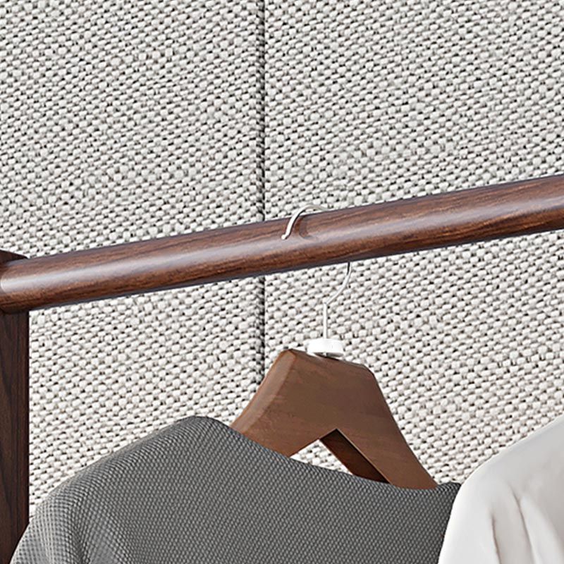 Armario de madera de vestuario de estilo moderno con espejo y estantes de almacenamiento