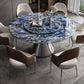 Metal Pedestal Dining Table Round Stone Top Dining Table for Dining Room Clearhalo 'Dining Tables & Seating' 'Dining Tables' 'dining_table' 'furn' 'furn_dining_table' 'Furniture' 'Kitchen & Dining Furniture' 1200x1200_73845038-df6b-42f7-9620-65b769e450e7