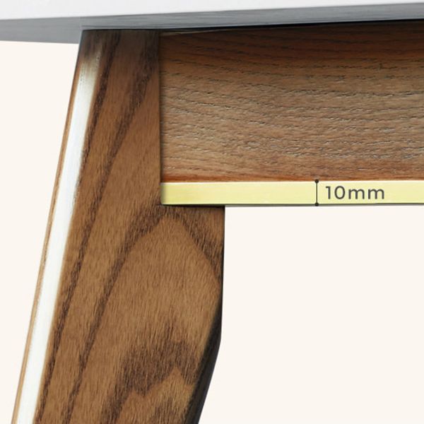 Wit eigentijdse rechthoekige stenen eettafel met 4 voet