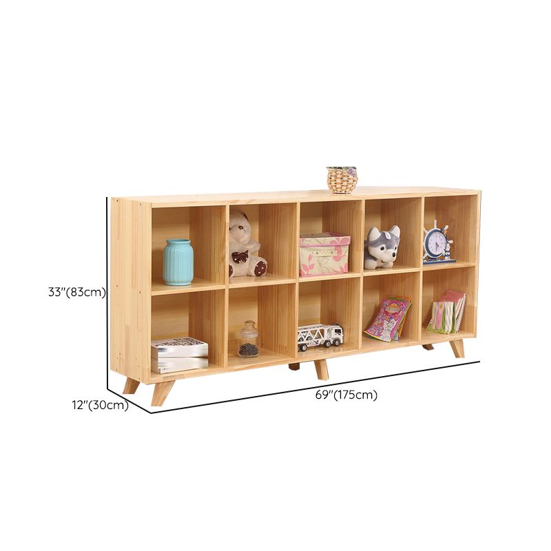 Contemporary Horizontal Shelf Bookcase Pine Bookshelf for Living Room Clearhalo 'Bookcases' 'furn' 'furn_bookcases' 'Furniture' 'Office Furniture' 1200x1200_738492b7-50bc-49a0-a9d7-a94637a28238