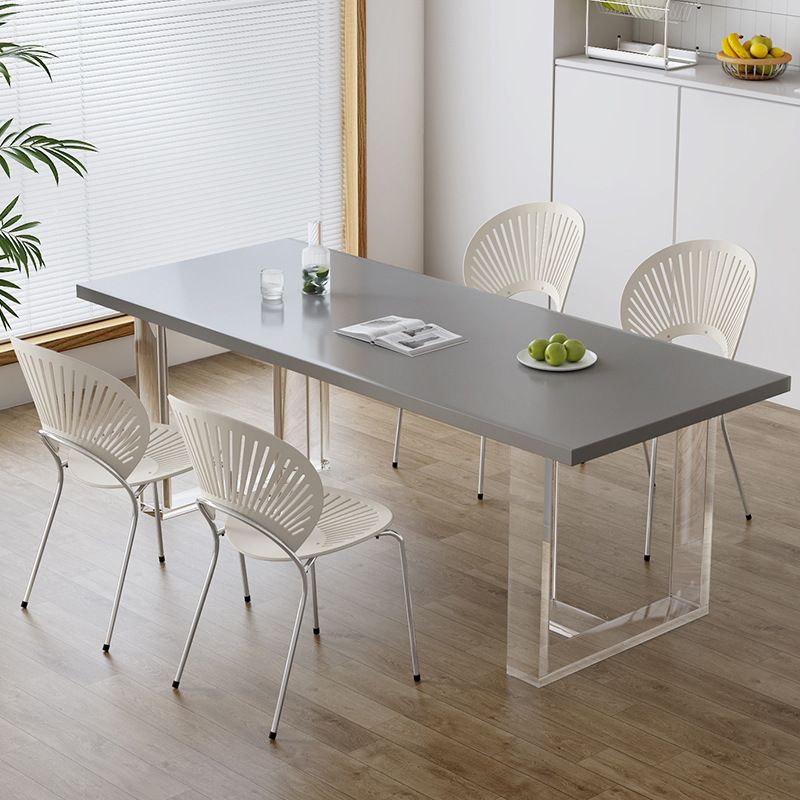 Moderner Rechteck Esstisch Massiv Holz Schlitten Basis fester Esstisch