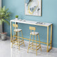 Glam Style 1/2/3 Pieces Bar Table Set Rectangle Bar Table with Metal High Stools for Home Clearhalo 'Bar Furniture' 'furn' 'furn_home_bar_bar_sets' 'Furniture' 'Home Bars & Bar Sets' 'home_bar_bar_sets' 'Kitchen & Dining Furniture' 1200x1200_7385abe4-9e33-4403-9b90-4129a76a7089