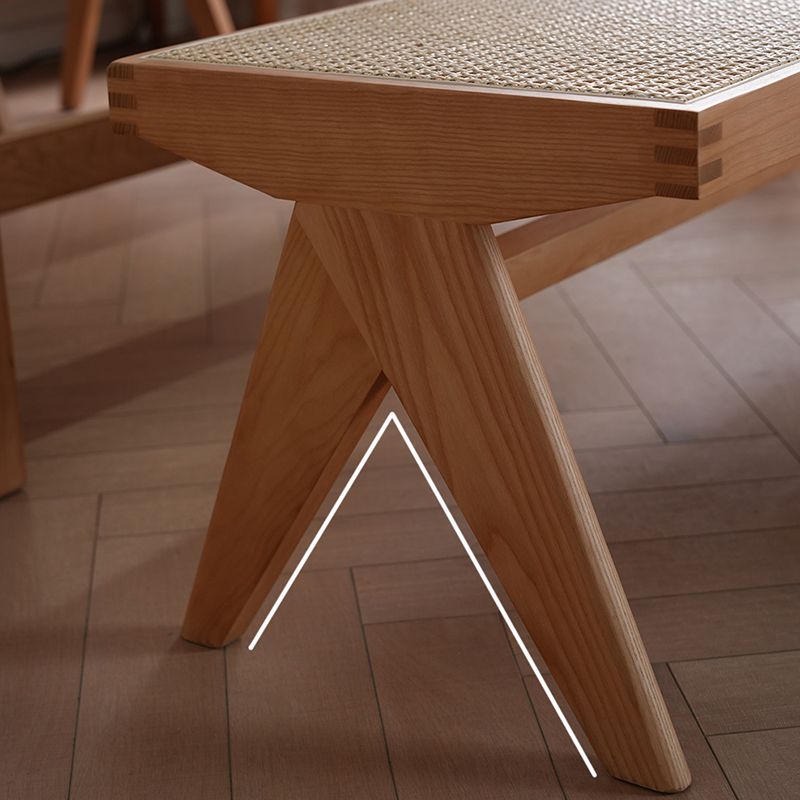 Rectangle 17.7" Wide Seating Bench Solid Wood Entryway Bench in Oak Clearhalo 'Benches' 'Chairs & Seating' 'furn' 'furn_benches' 'Furniture' 'Living Room Furniture' 1200x1200_73861aec-5535-495d-9333-6e4a980623da