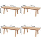 Contemporary Rectangle Shape Standard Dining Table Khaki Kitchen Dining Table with 4 Legs Base Clearhalo ' dining_table' 'Dining Tables & Seating' 'Dining Tables' 'furn' 'furn_dining_table' 'Furniture' 'furniture_dining_table' 'Kitchen & Dining Furniture' 'kitchen&dining_furn' 'kitchen' 'kitchen_dining_table' 1200x1200_7387017f-138f-4925-8846-1f42e40405e4