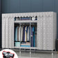 Contemporary Style Steel Wardrobe 2 Shelves Wardrobe Closet for Home