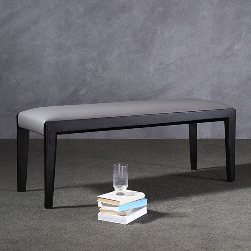 Rectangle contemporain banc rembourré dans le banc de sièges à la maison en gris