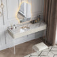 White Make-up Vanity with 2 Drawers and Stool for Bedroom 31.5" High Clearhalo 'Bedroom Furniture' 'furn' 'furn_makeup_vanities' 'Furniture' 'Makeup Vanities' 'makeup_vanities' 1200x1200_738aaf27-9a68-4f6c-9fe3-e40c0a95d595