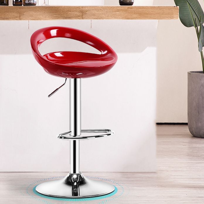 Modern Rotatable Armless Counter Stool Iron Household Bar Stool with Footrest Clearhalo 'Bar Furniture' 'Bar Stools' 'bar_stools' 'furn' 'furn_bar_stools' 'furniture_bar_stools' 'Kitchen & Dining Furniture' 'kitchen&dining_furn' 'kitchen' 'kitchen_furn' Furniture' 1200x1200_738b0438-4602-4ccf-9205-134c52342f14