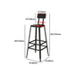 Industrial Black Base Counter Stool Iron Footrest Counter & Bar Stool