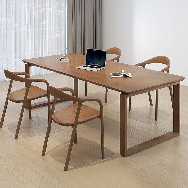 Rectangular Shaped Office Conference Tables Wood Writing Desk in Brown Clearhalo 'furn' 'furn_office_desk' 'Furniture' 'Office Desks' 'Office Furniture' 'office_desk' 1200x1200_738c24e9-6ef3-4bd7-a578-e9f1fadfd617