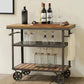33.46" High Rolling Industrial Kitchen Trolley Wooden Kitchen Trolley for Restaurant Clearhalo 'furn' 'furn_kitchen_islands_carts' 'Furniture' 'Kitchen & Dining Furniture' 'Kitchen Islands & Carts' 'kitchen_islands_carts' 1200x1200_738c3534-039f-4a1d-a9b7-bbf090c6a4a4