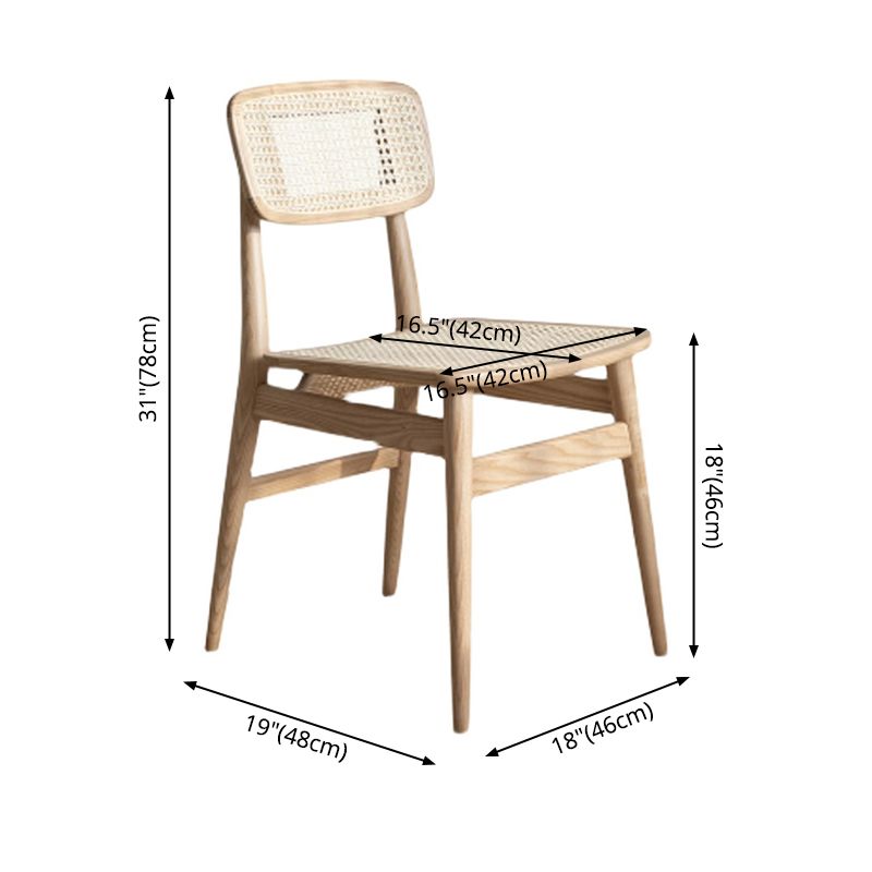 Solid Wood Traditional Dining Chair Matte Finish Open Back Dining Side Chair Clearhalo ' kitchen&dining_furn' 'Dining Chairs' 'Dining Tables & Seating' 'dining_chair' 'furn' 'furn_dining_chair' 'Furniture' 'furniture_dining_chair' 'Kitchen & Dining Furniture' 'kitchen' 1200x1200_738cb0f3-676d-469b-adab-070231357653