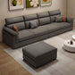 Contemporary Faux Leather Sofa with Ottoman Included in Pine Wood Clearhalo 'furn' 'furn_sofas' 'Furniture' 'Living Room Furniture' 'Sofa' 'sofas' 1200x1200_738d051b-bd27-4373-8c74-3fc8ae89afd5